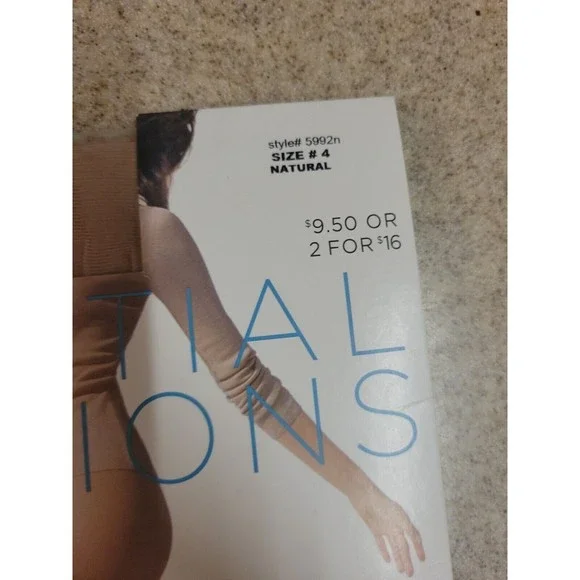 VTG Hue Essential Solutions Control Natural Pantyhose 5992N & 16286 SZ 4 NIP - Picture 3 of 11